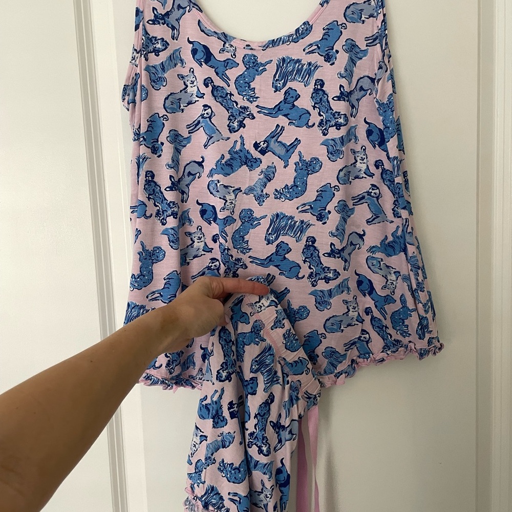 Pink and Blue Animal Print Sleep Set